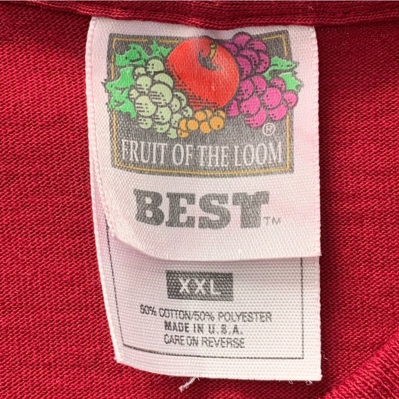 Vintage Tee Shirt Great Smoky Mountains Mens Adult Size XXL Maroon 90s Made USA - Picture 2 of 3